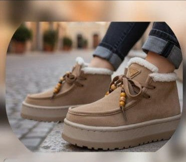 قطعة فنية: الموكاسين الشتوي الـ Platform بتفاصيل الخرز