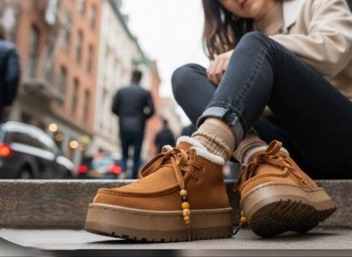 قطعة فنية: الموكاسين الشتوي الـ Platform بتفاصيل الخرز