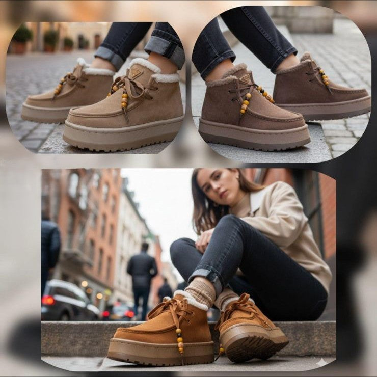 قطعة فنية: الموكاسين الشتوي الـ Platform بتفاصيل الخرز