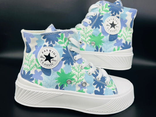 "كوتشي رياضي حريمي فخم - نعل Chunky عريض وتفاصيل ذهبية (مريح جداً)"